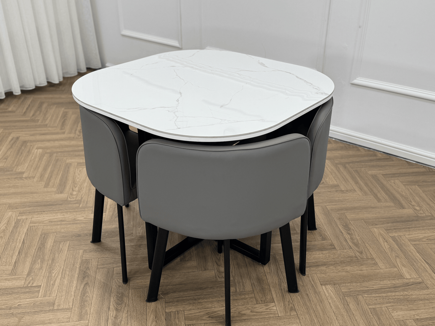 Oliver Nesting Dining Table set Square 2