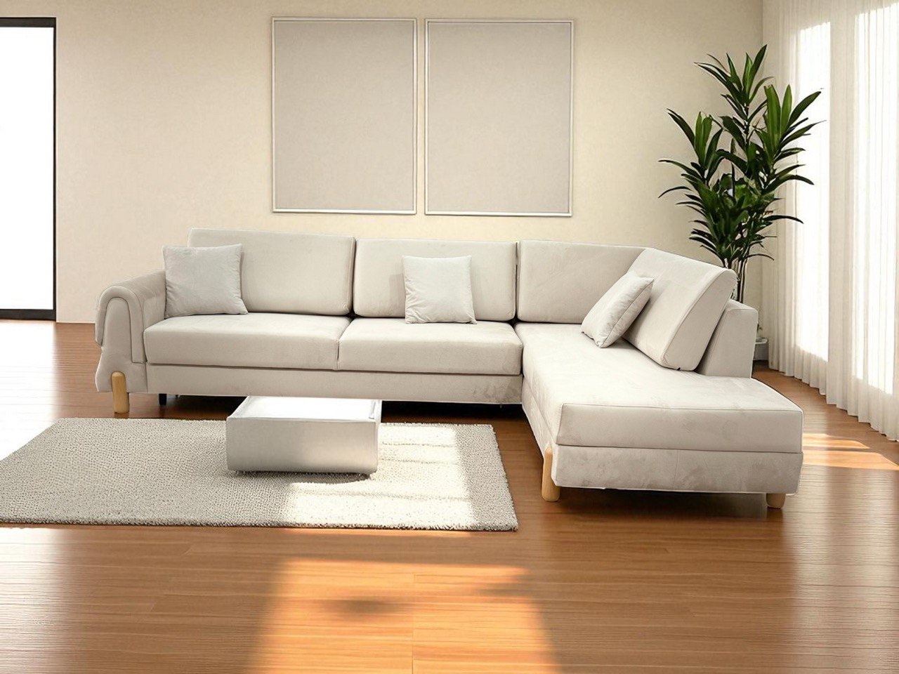 Lavender Corner Sofa bed storage