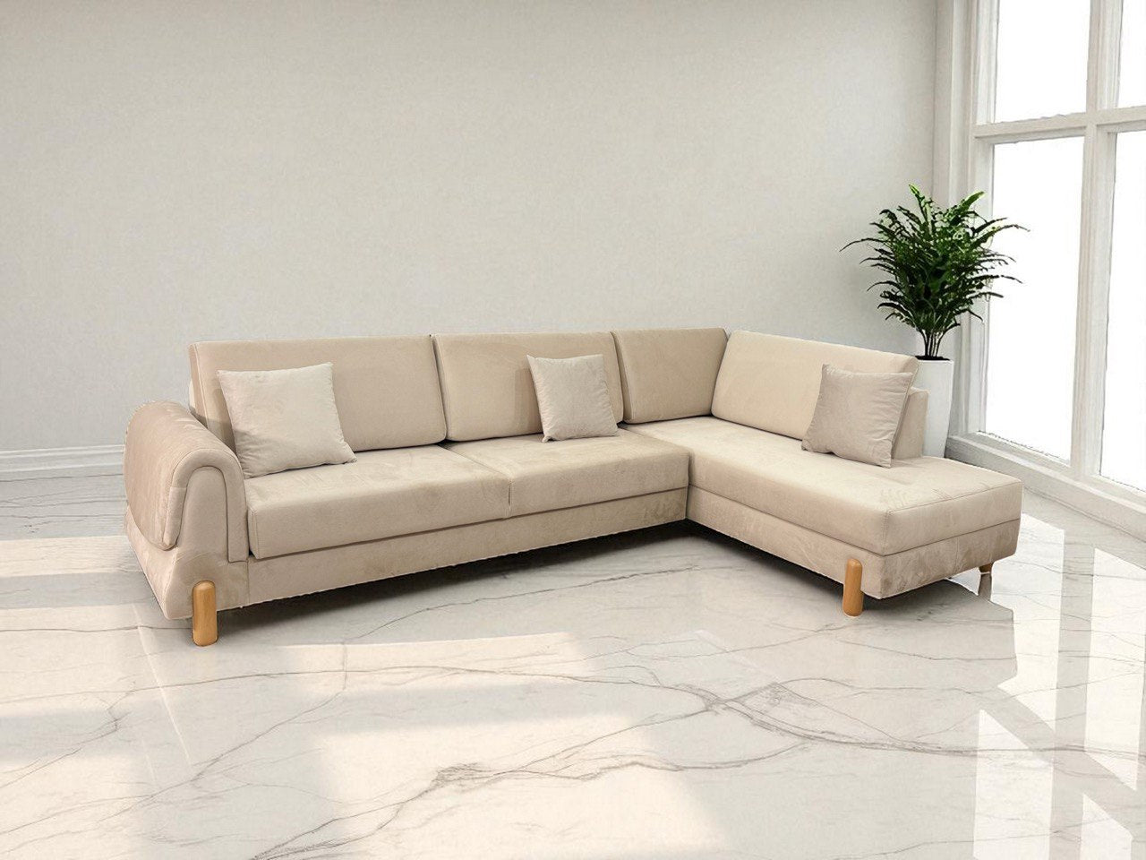 Lavender Corner Sofa bed storage