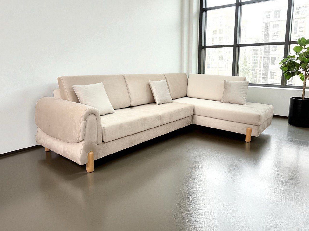 Lavender Corner Sofa bed storage