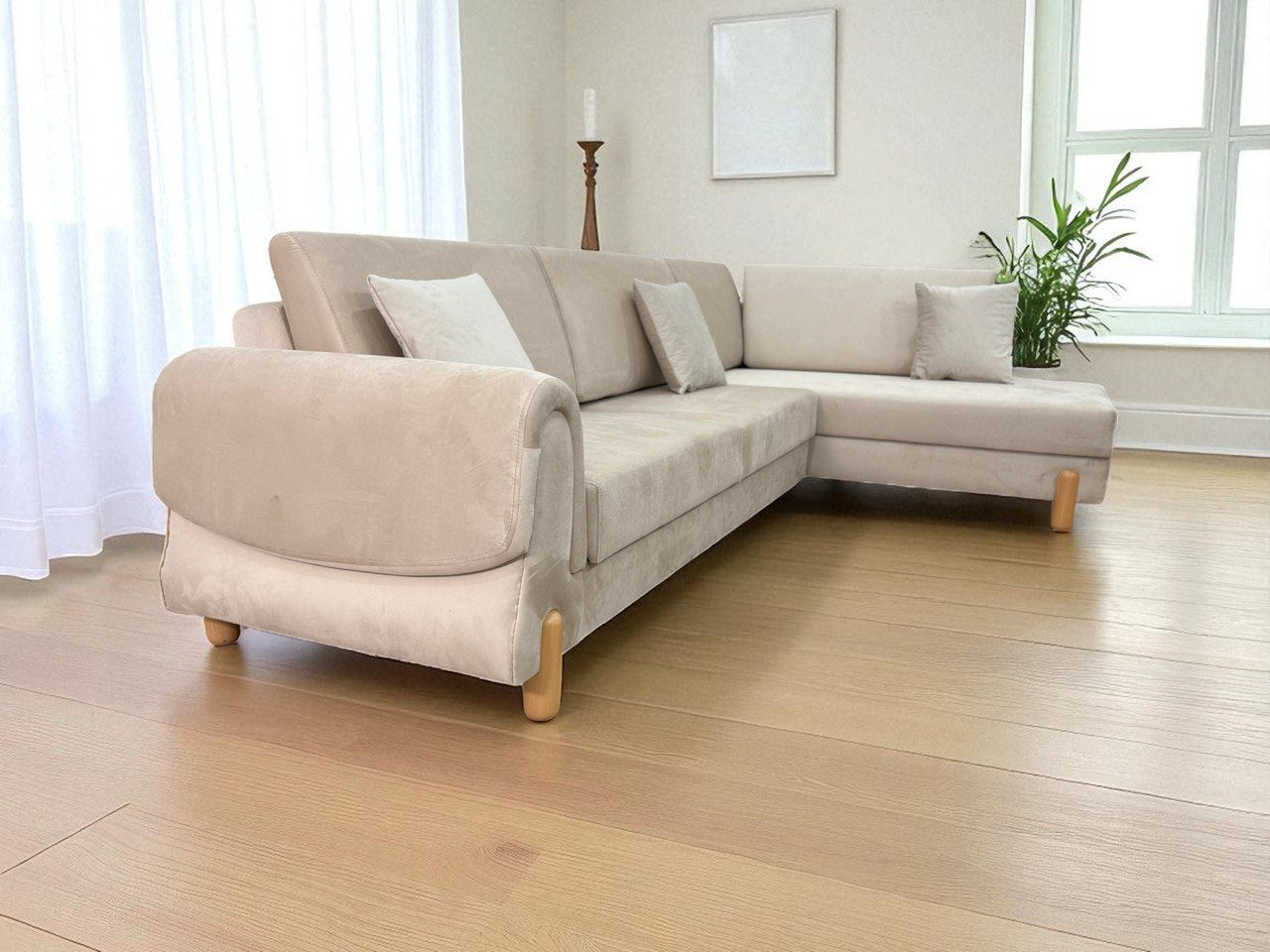 Lavender Corner Sofa bed storage