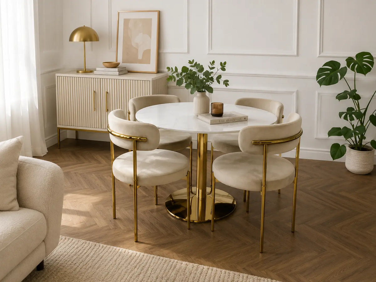 Gold London Luxury Living Collection Q&P Furniture