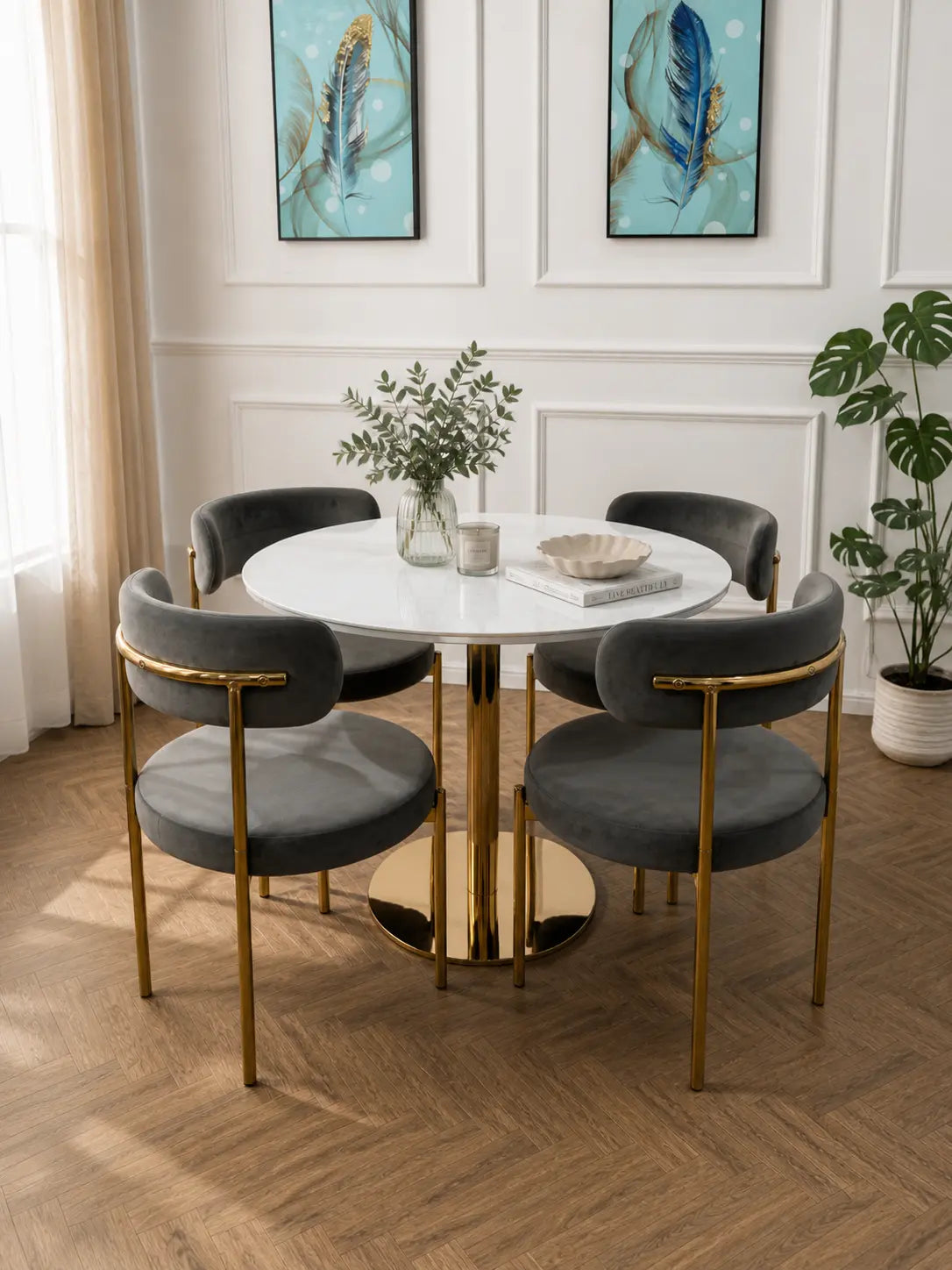 Gold London Luxury Living Collection Q&P Furniture