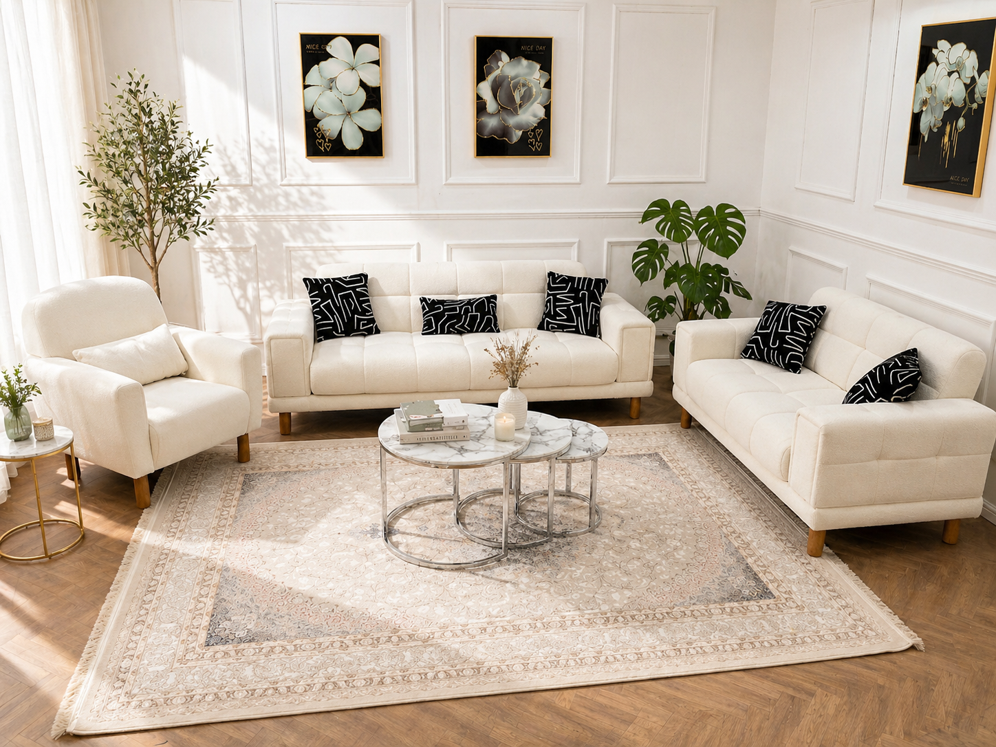 Flora Sofa Bed Set Teddy