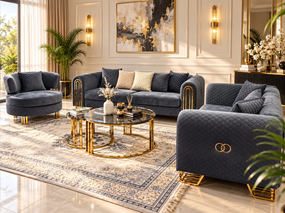 Lilac Luxury Sofa Set