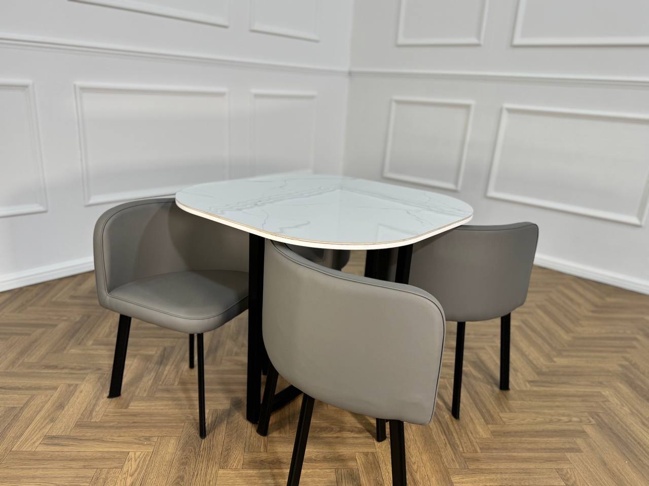 Oliver Nesting Dining Table set Square 2