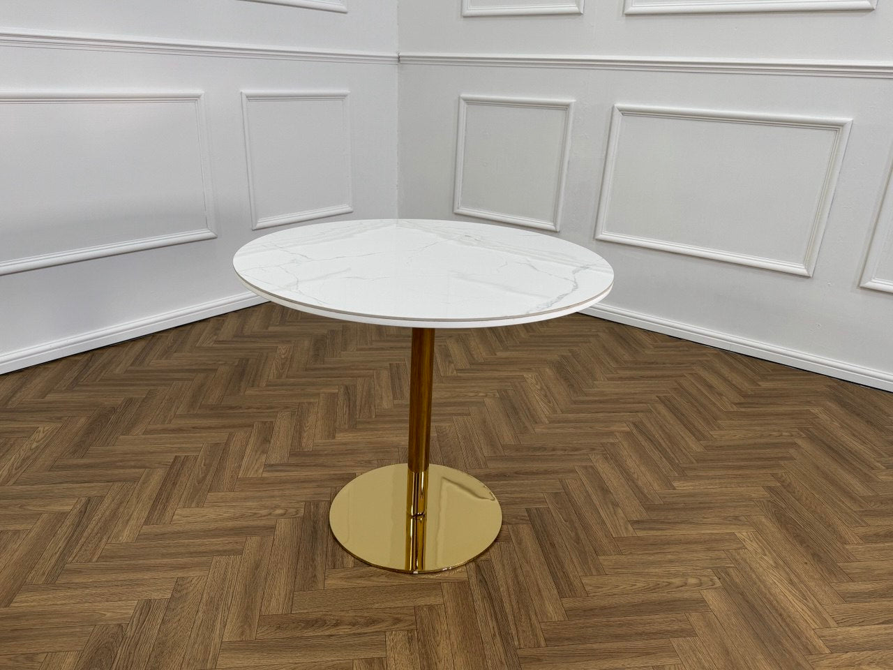 Luxe Round Dining Table Gold