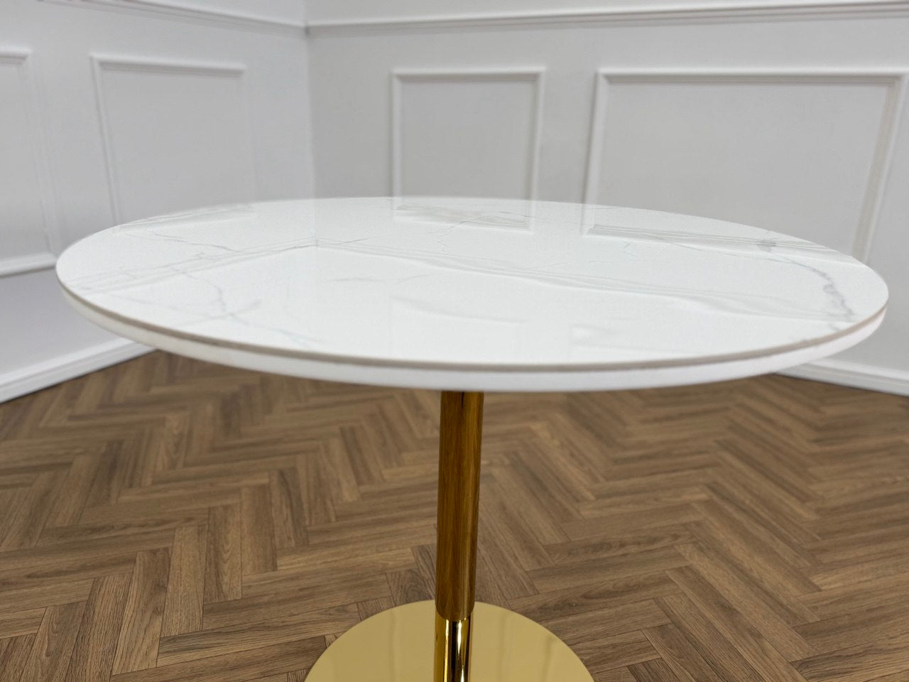 Luxe Round Dining Table Gold