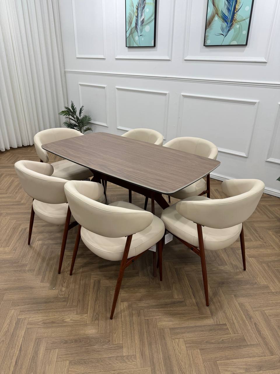 Zeno Dining Set-Beige