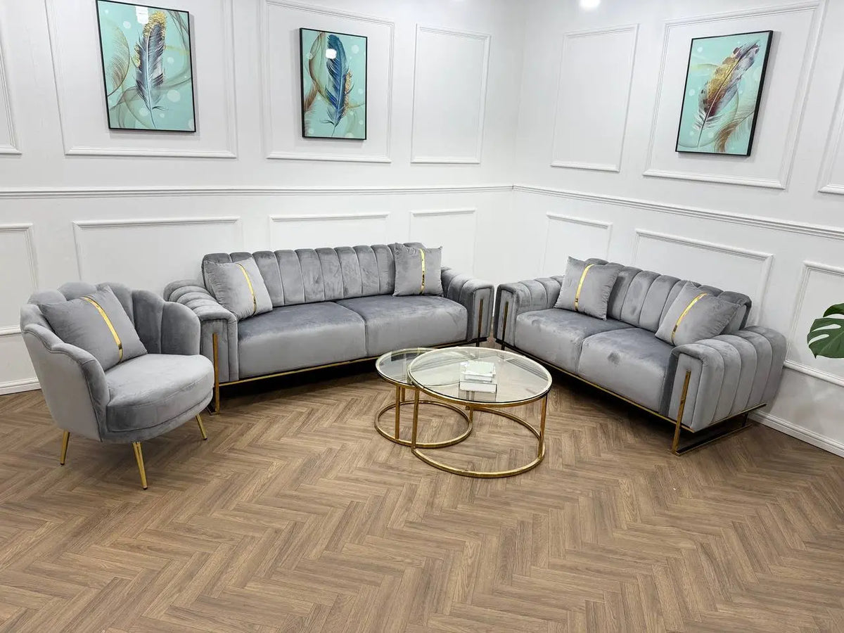 Gold London Luxury Living Collection Q&P Furniture
