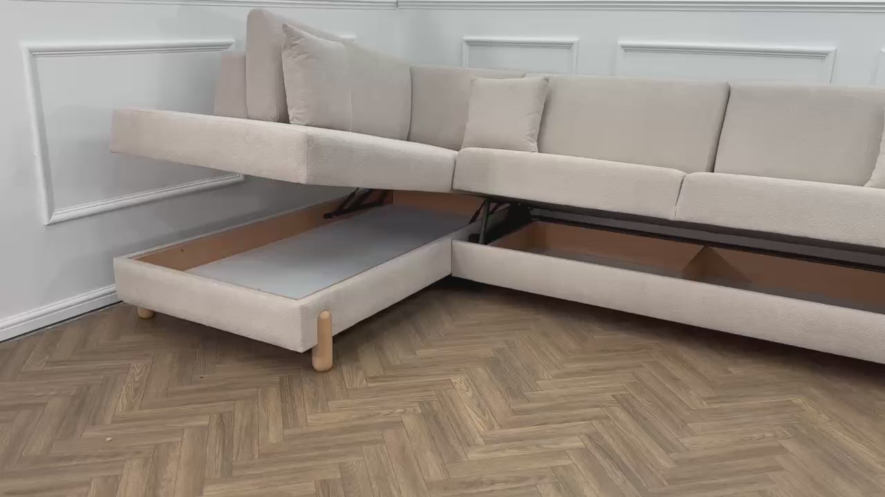 Lavender Corner Sofa bed storage