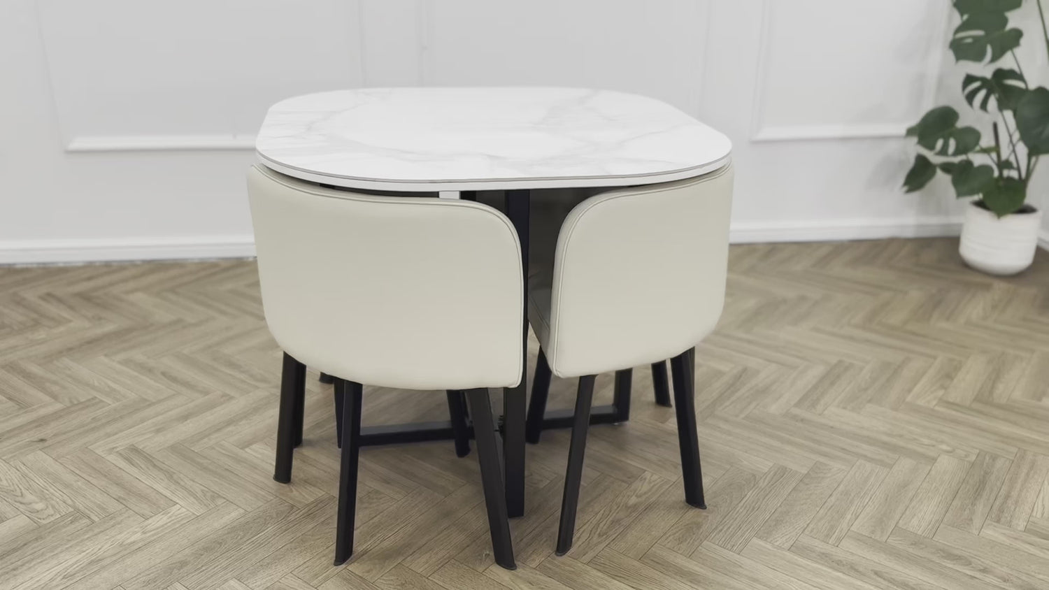 Oliver Nesting Dining Table set Square 3