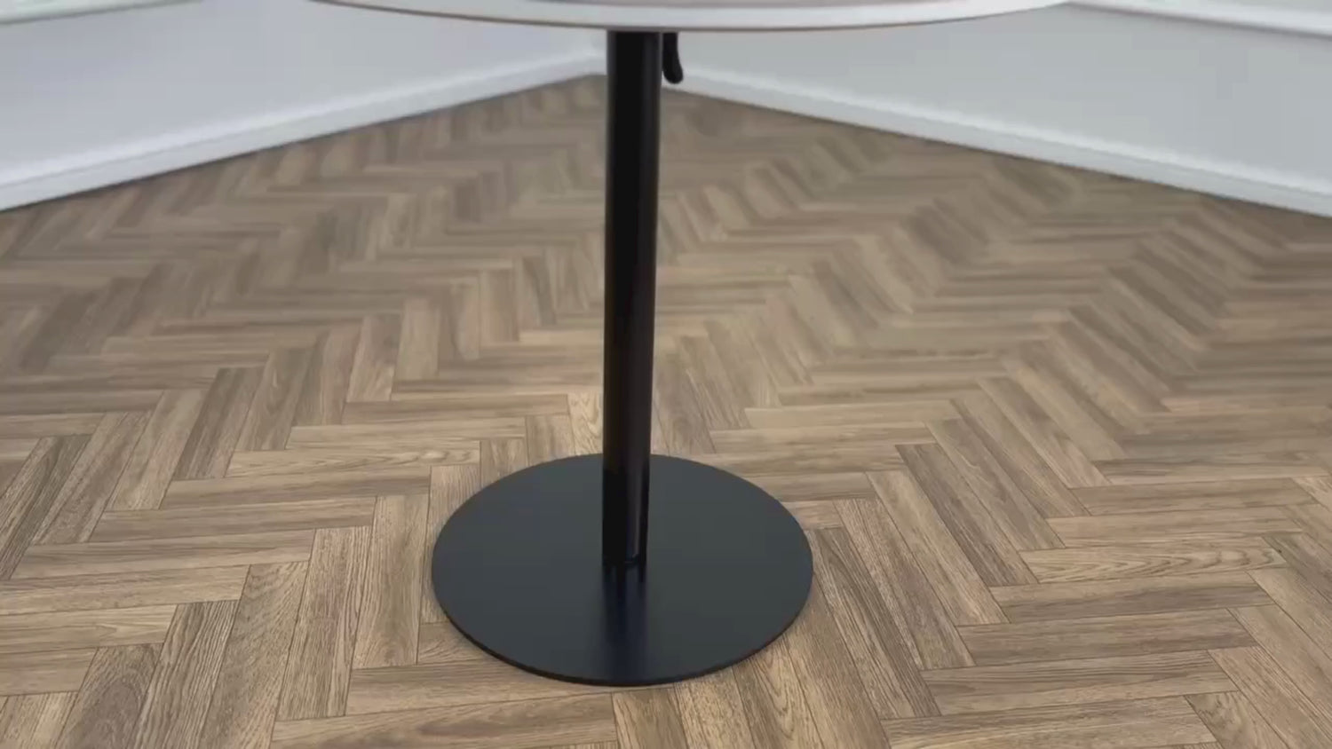 LUXE ROUND DINING TABLE – Matt Black Finish