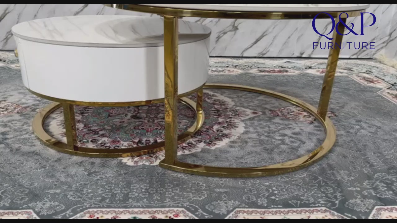 Opal Coffee Table Set-Gold