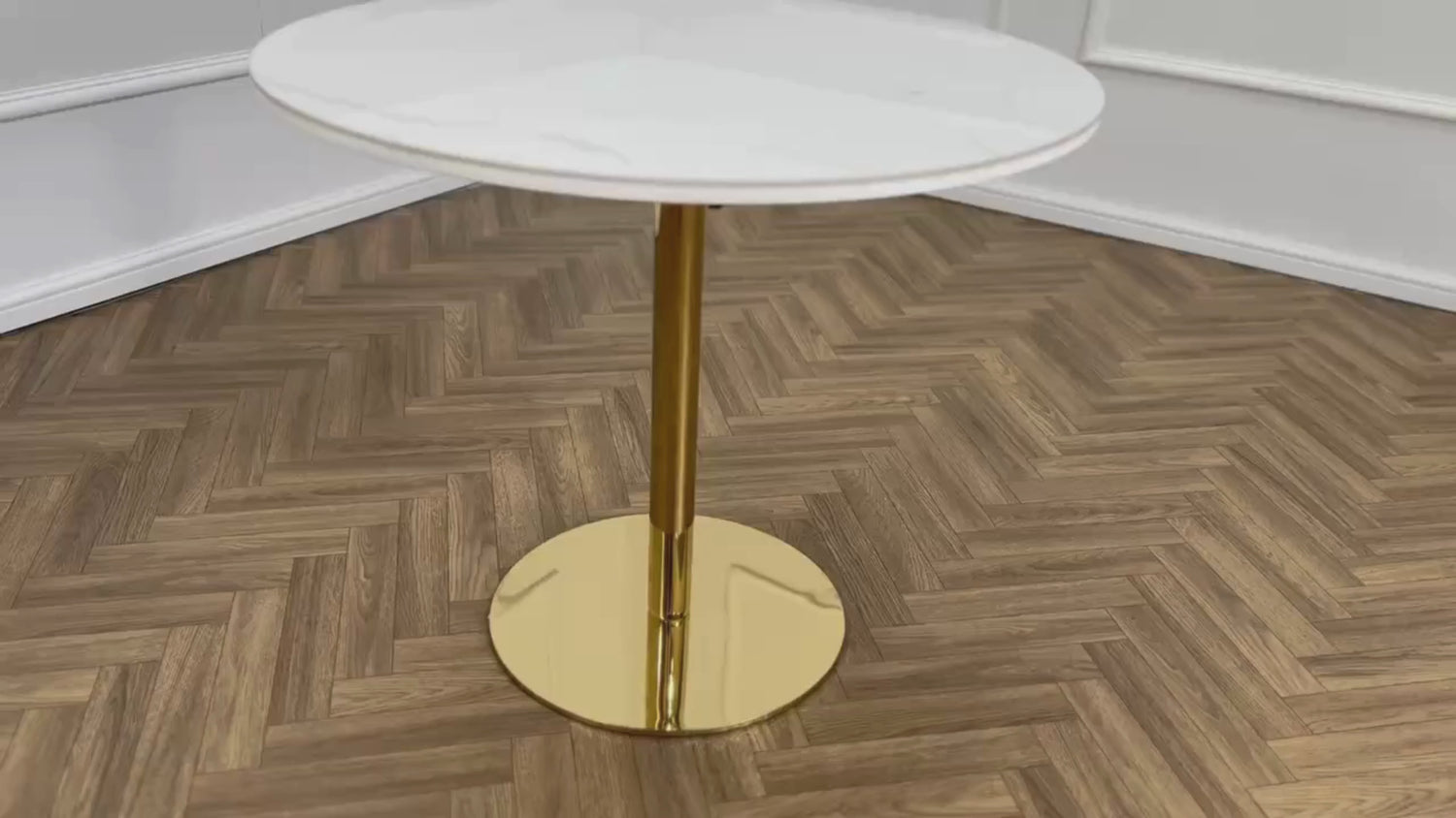 Luxe Round Dining Table Gold
