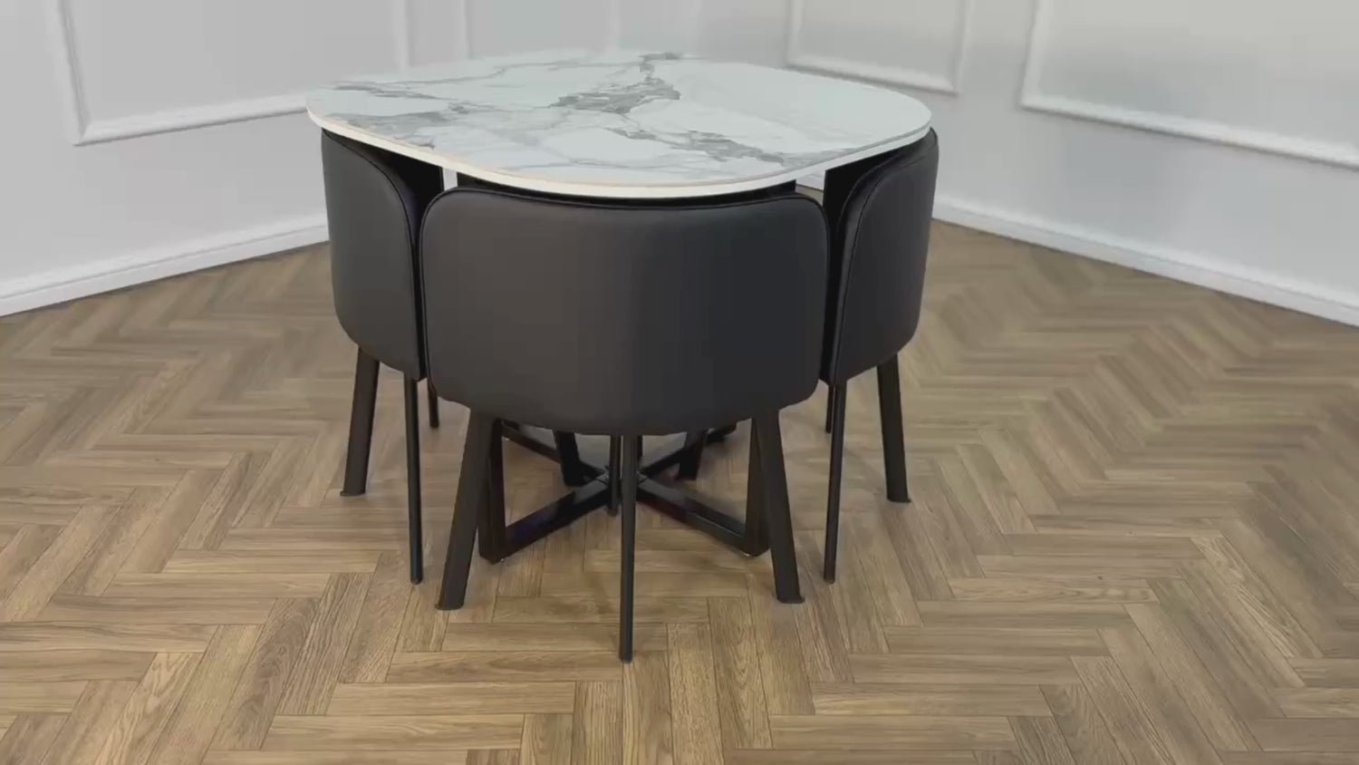 Oliver Nesting Dining Table set Square 1