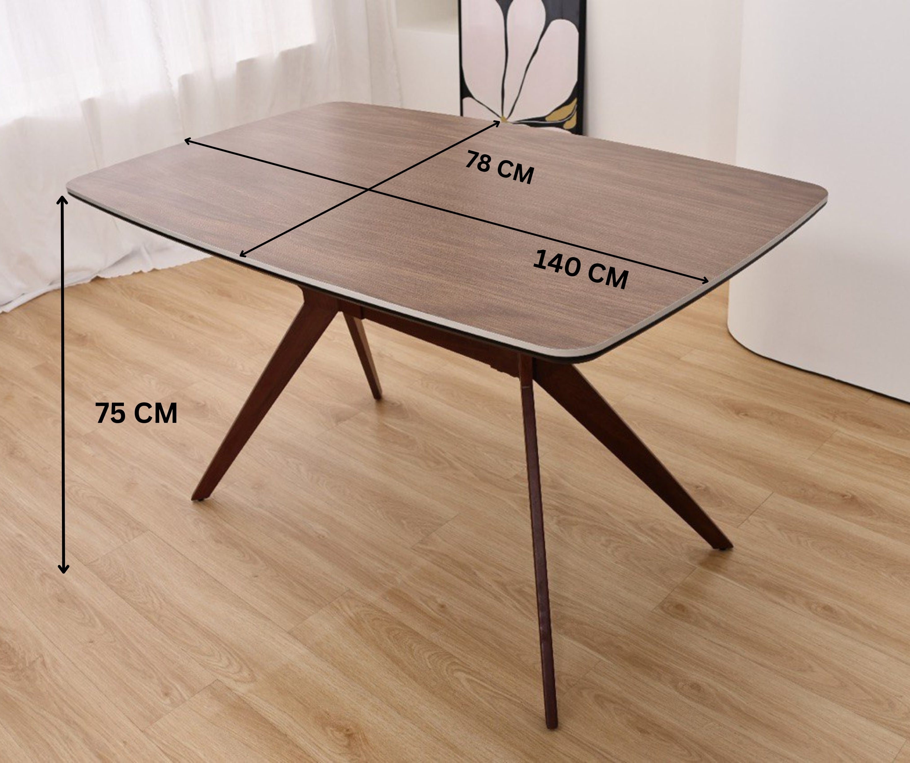 Q&amp;P Furniture Zino Dining Set with beige dining table, showing a 140cm table with sleek design and neutral color.