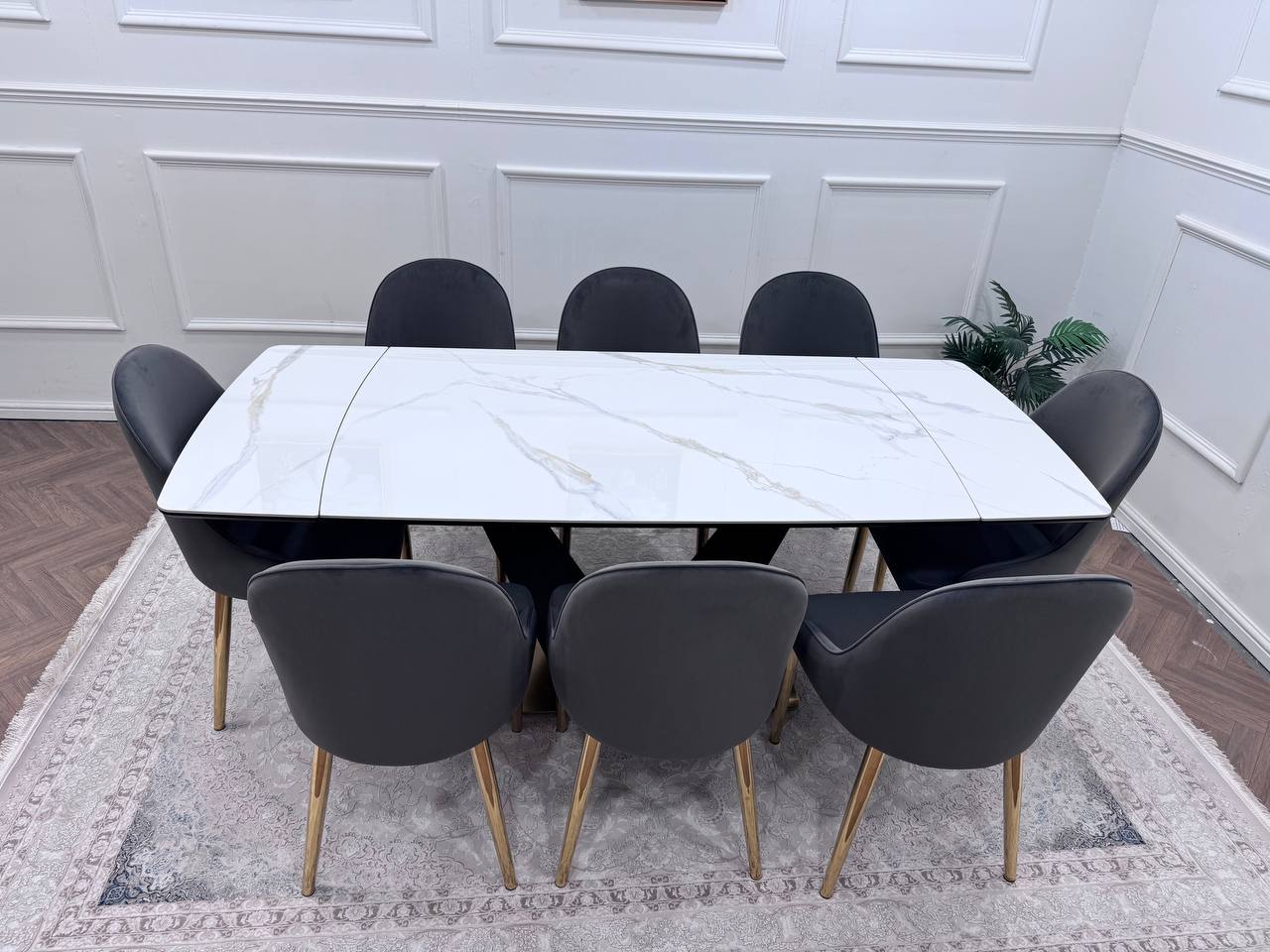 CLARA DINING TABLE SET - GOLD