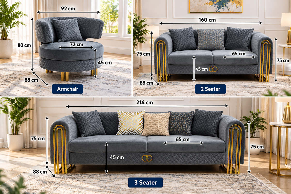 Lilac Luxury Sofa Set