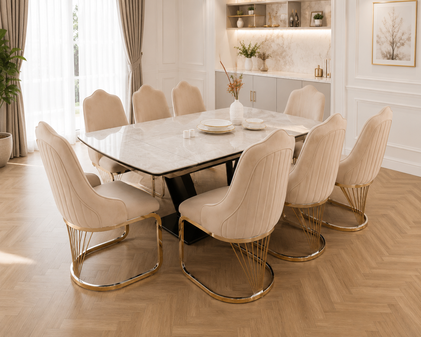 Lumia Extendable Dining Table Set