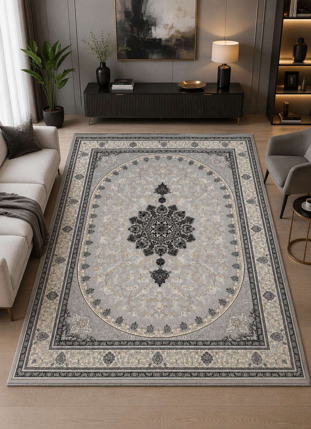 Kashan QRF 101 Persian Rug – Traditional Luxury Style