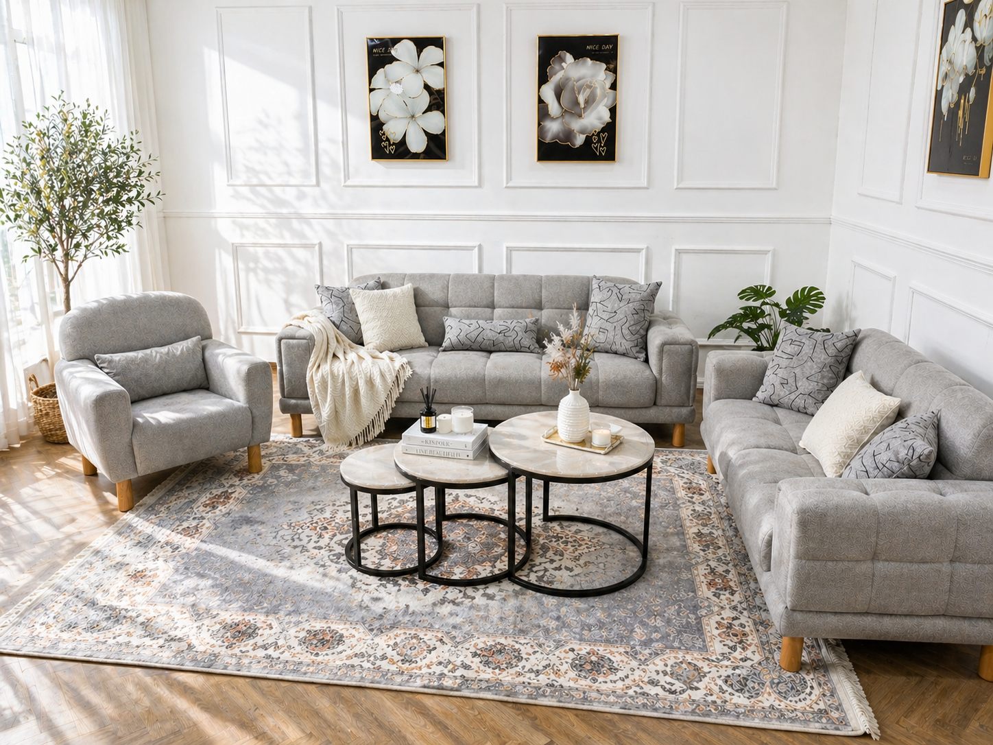 Flora Sofa Bed Set Teddy