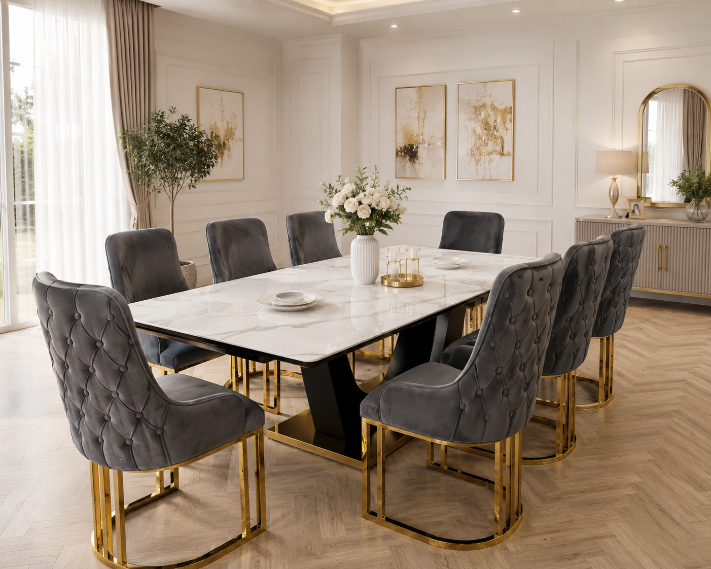 Lumia Extendable Dining Table Set