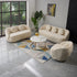 Q & P Furniture Luna sofa set with plush cushions and modern design, featuring a three-piece living room furniture arrangement.