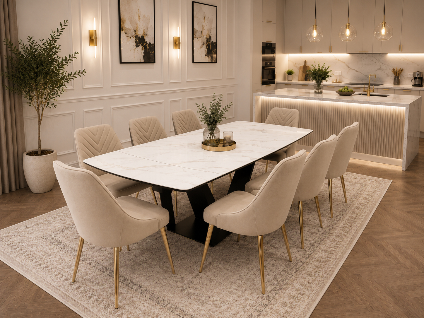 Paris Extend Dining Table Set