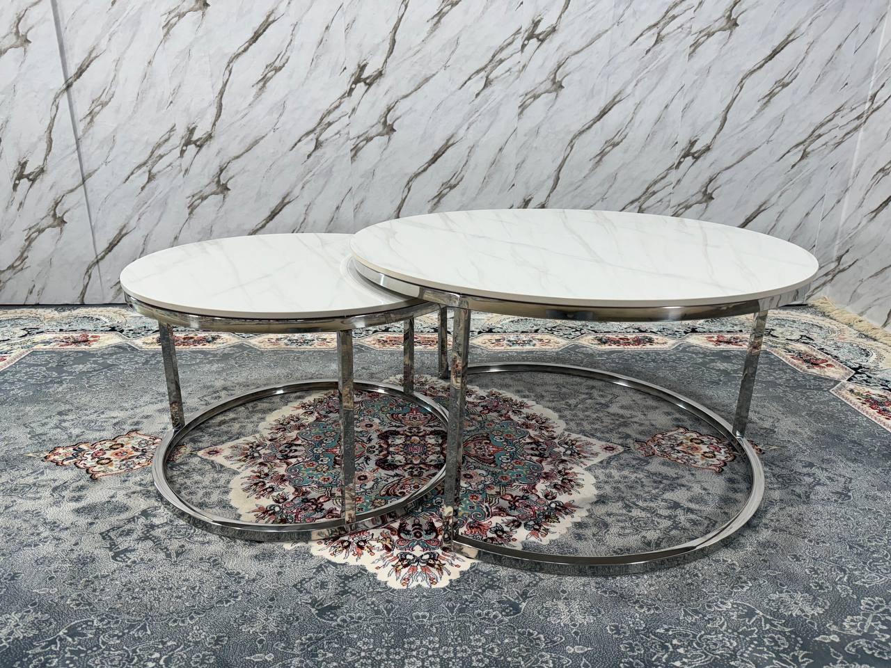 Nova Coffee Table Set-Gold Ceramic