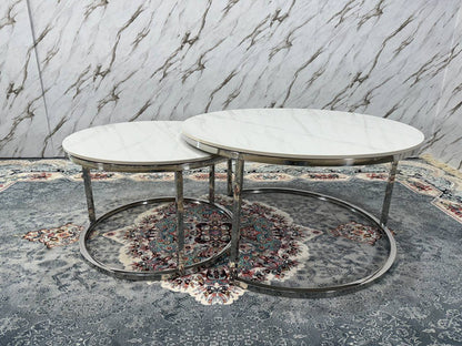 Nova Coffee Table Set-Gold Ceramic