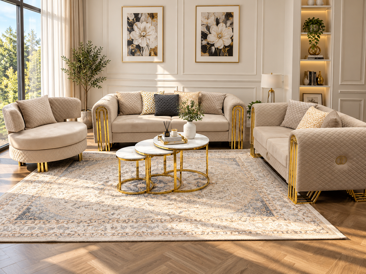 Lilac Luxury Sofa Set