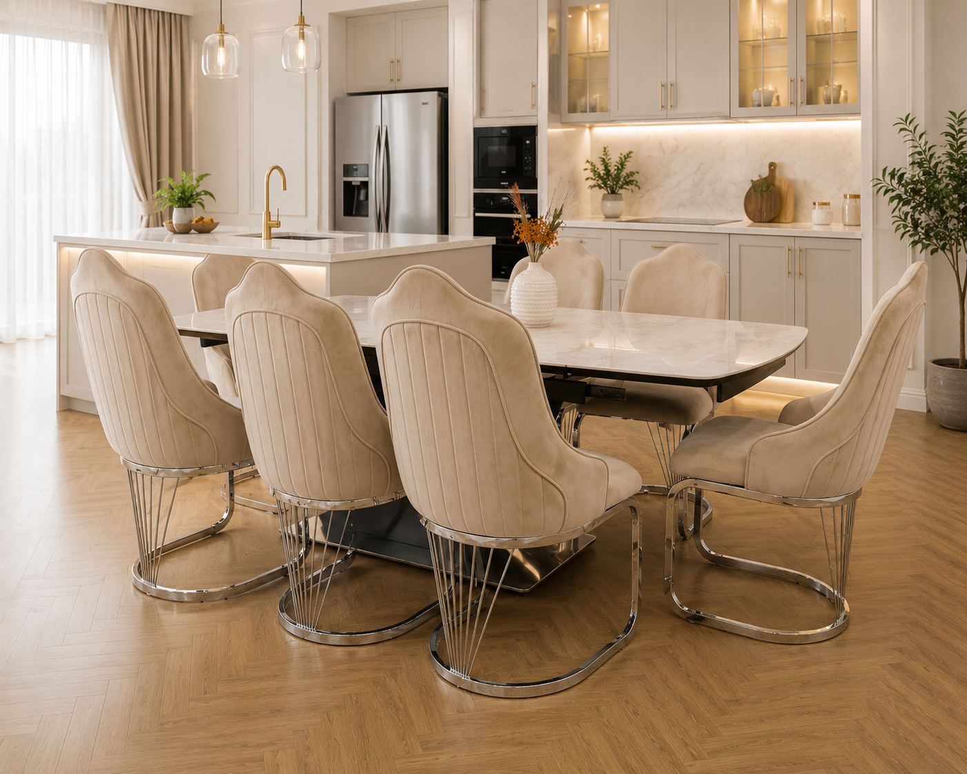 Lumia Extendable Dining Table Set