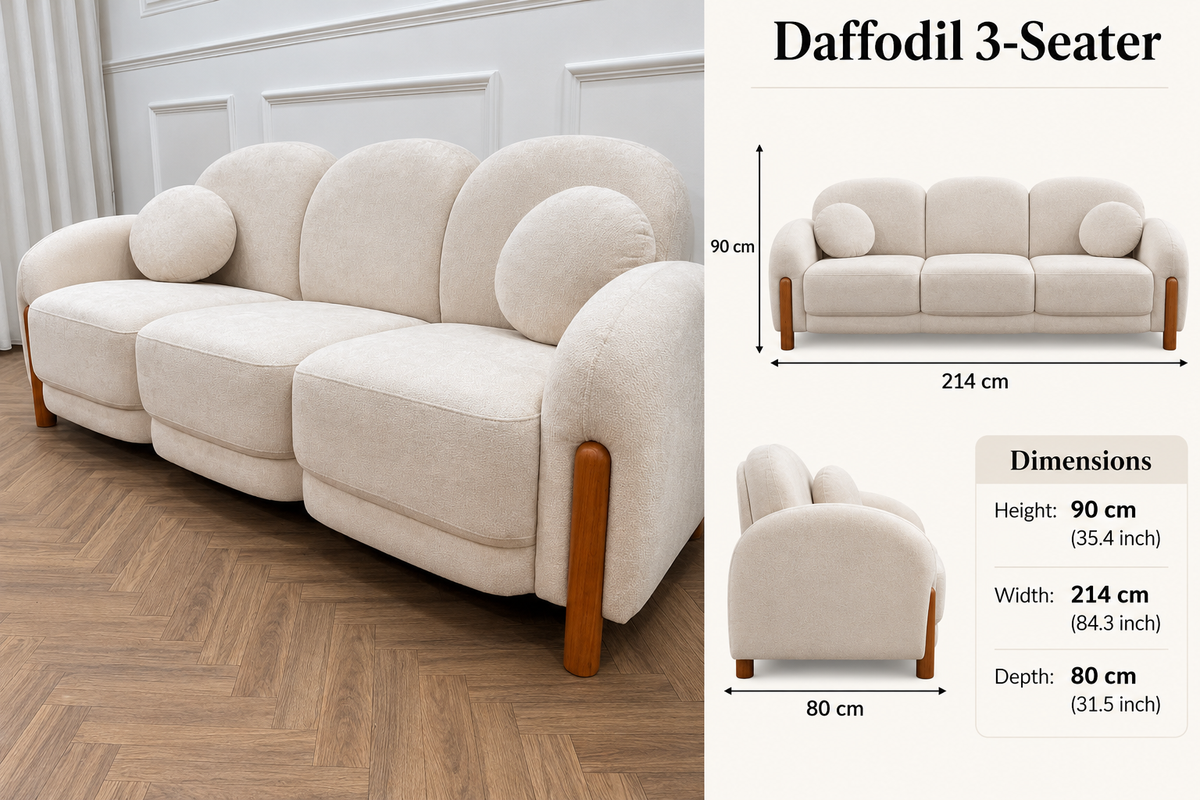 Daffodil Sofa Set – Modern 3+2+1 Living Room Sofa Collection