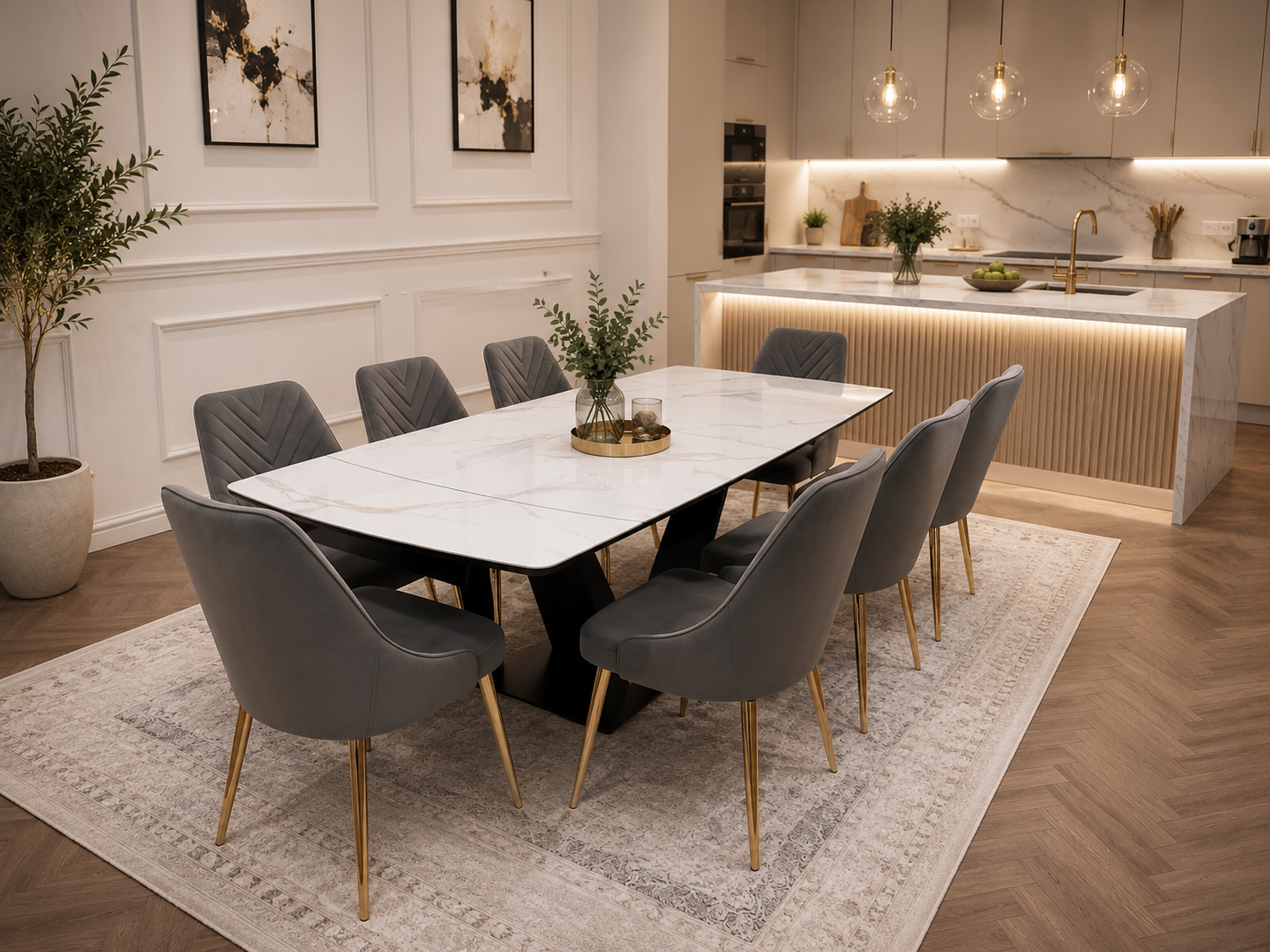 Paris Extend Dining Table Set