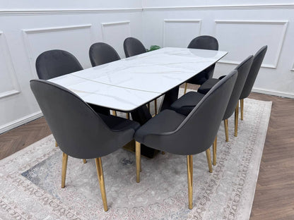 CLARA DINING TABLE SET - GOLD
