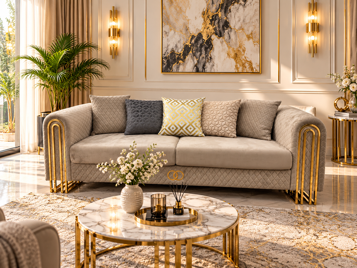 Lilac Luxury Sofa Set