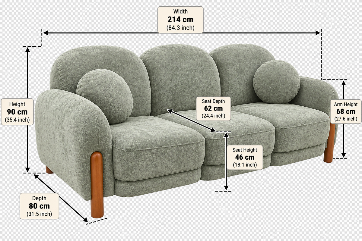 Daffodil Sofa Set – Modern 3+2+1 Living Room Sofa Collection