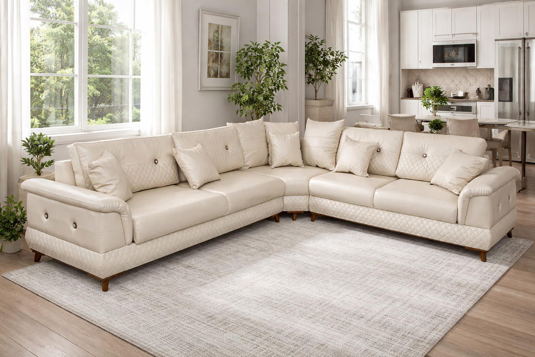 Royal Corner Sofa- bed with storage-PU Leather