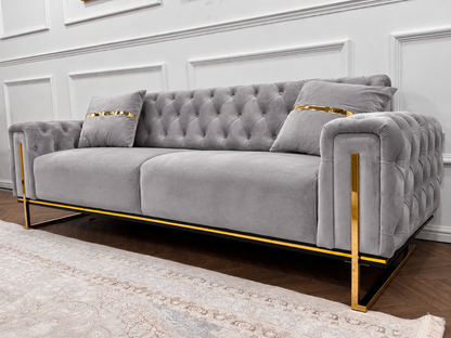 Light Gray King Sofa Set