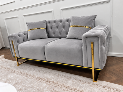 Light Gray King Sofa Set