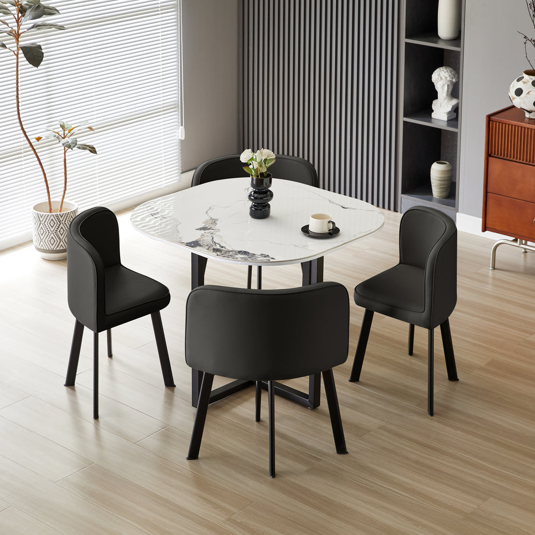Oliver Nesting Dining Table set Square 1