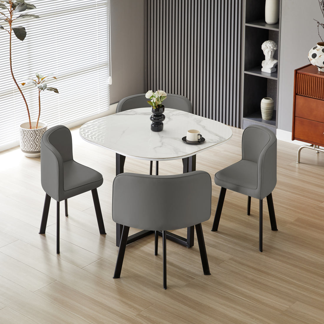Oliver Nesting Dining Table set Square 2