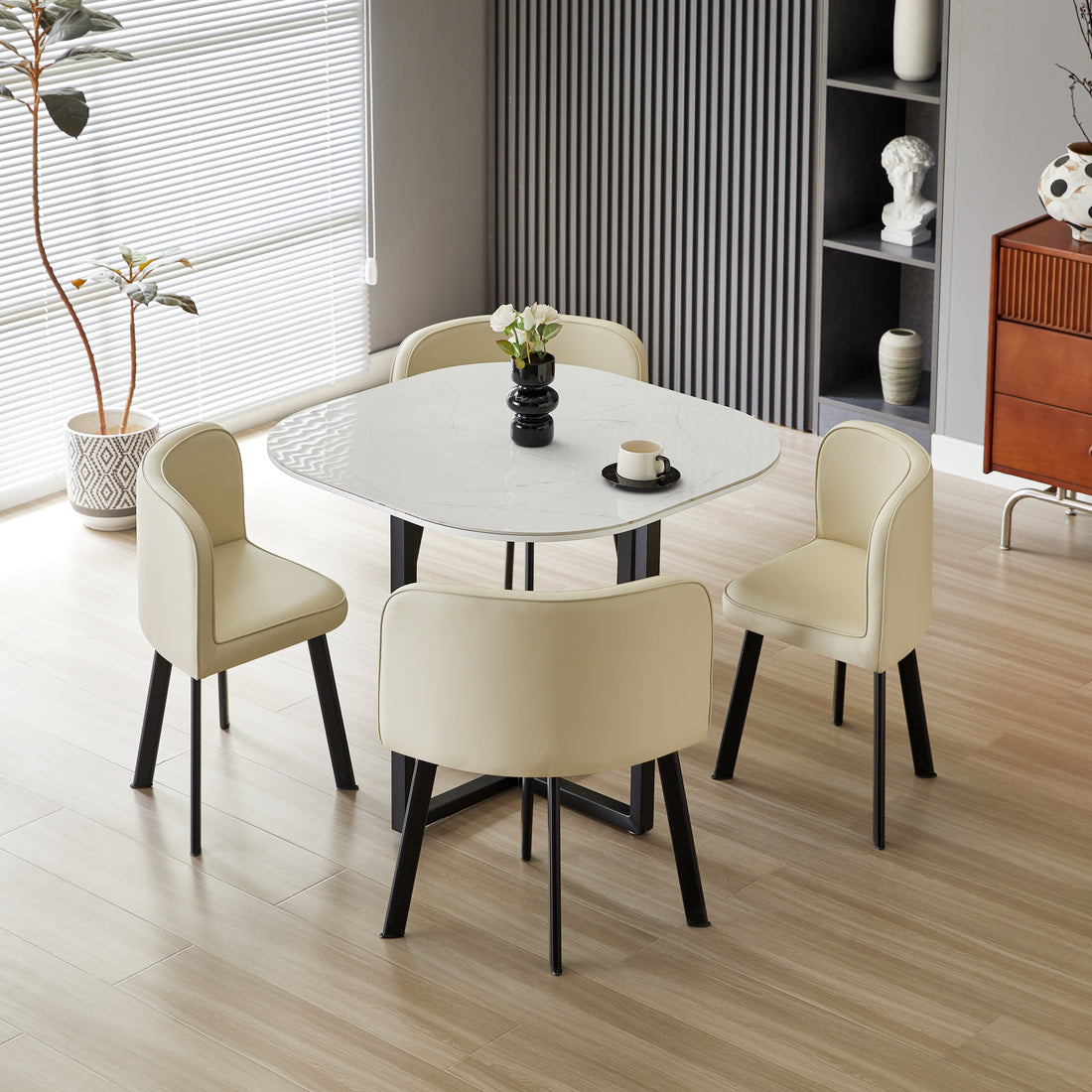 Oliver Nesting Dining Table set Square 3