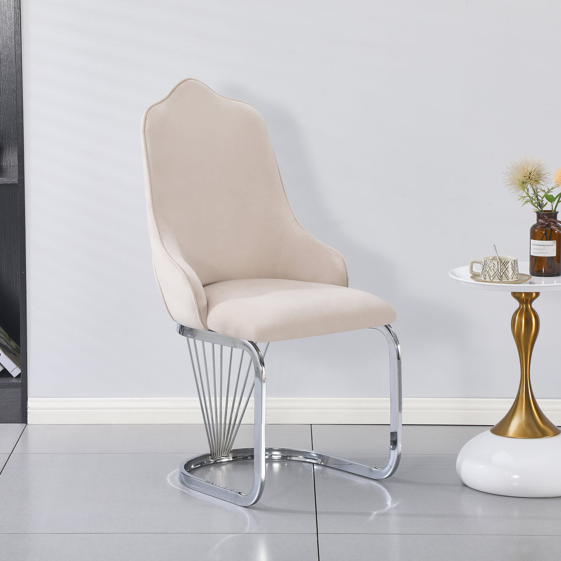 King Dining Chair - Silver Base