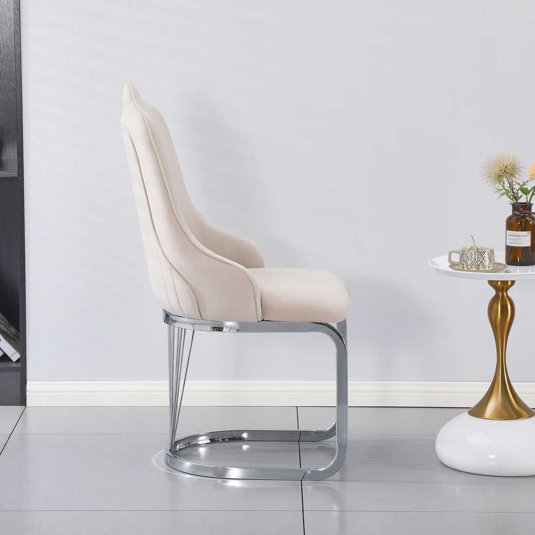 King Dining Chair - Silver Base