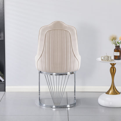 King Dining Chair - Silver Base