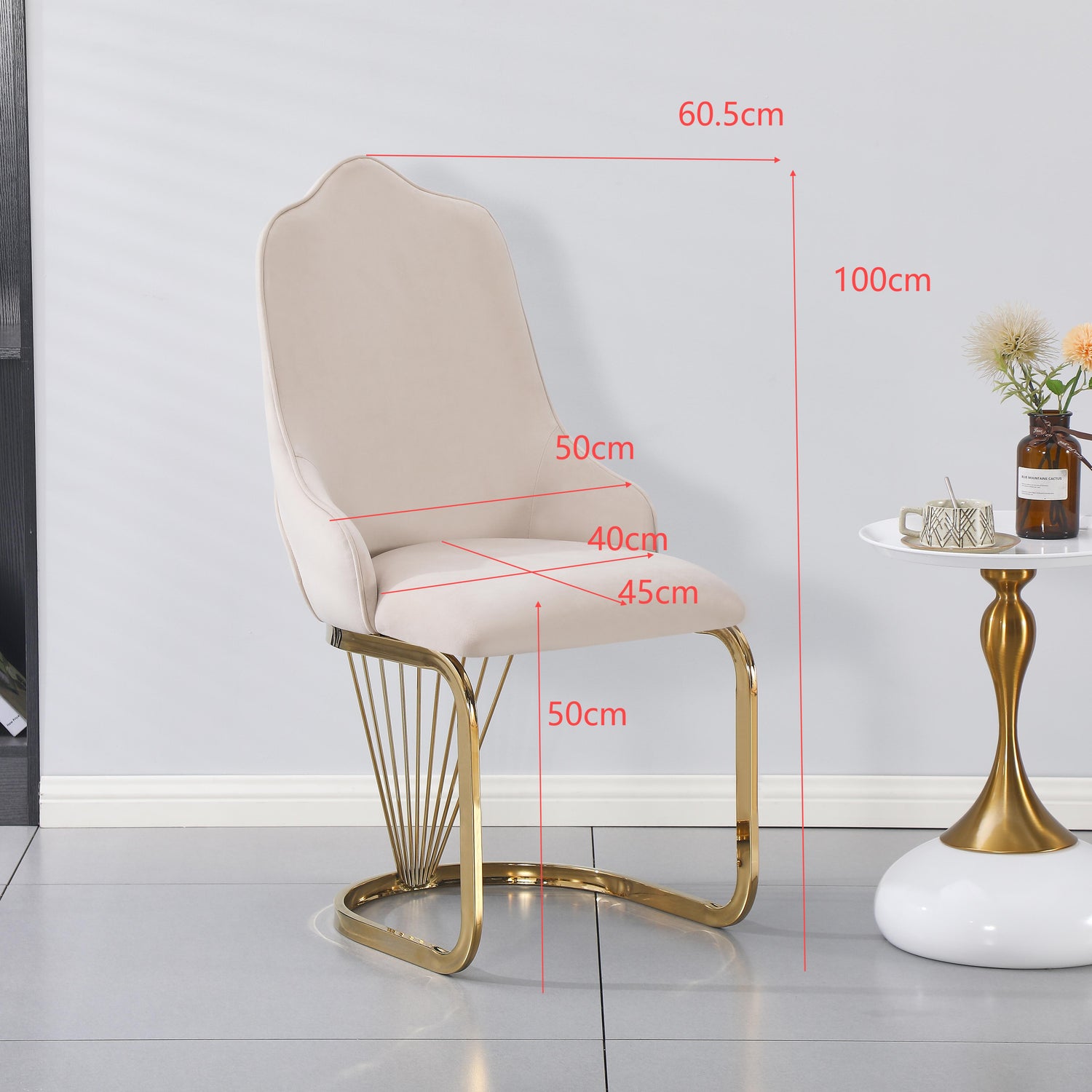 King Dining Chair - Gold Base