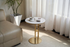 Modern Linea Side Table coffee table with sleek design and wooden finish, perfect for living room decor.