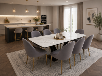 CLARA DINING TABLE SET - GOLD